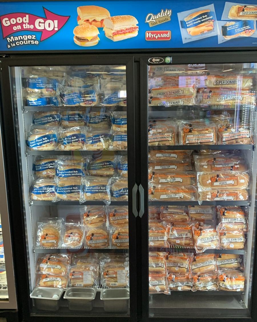 QFFdisplay products in refrigerated case